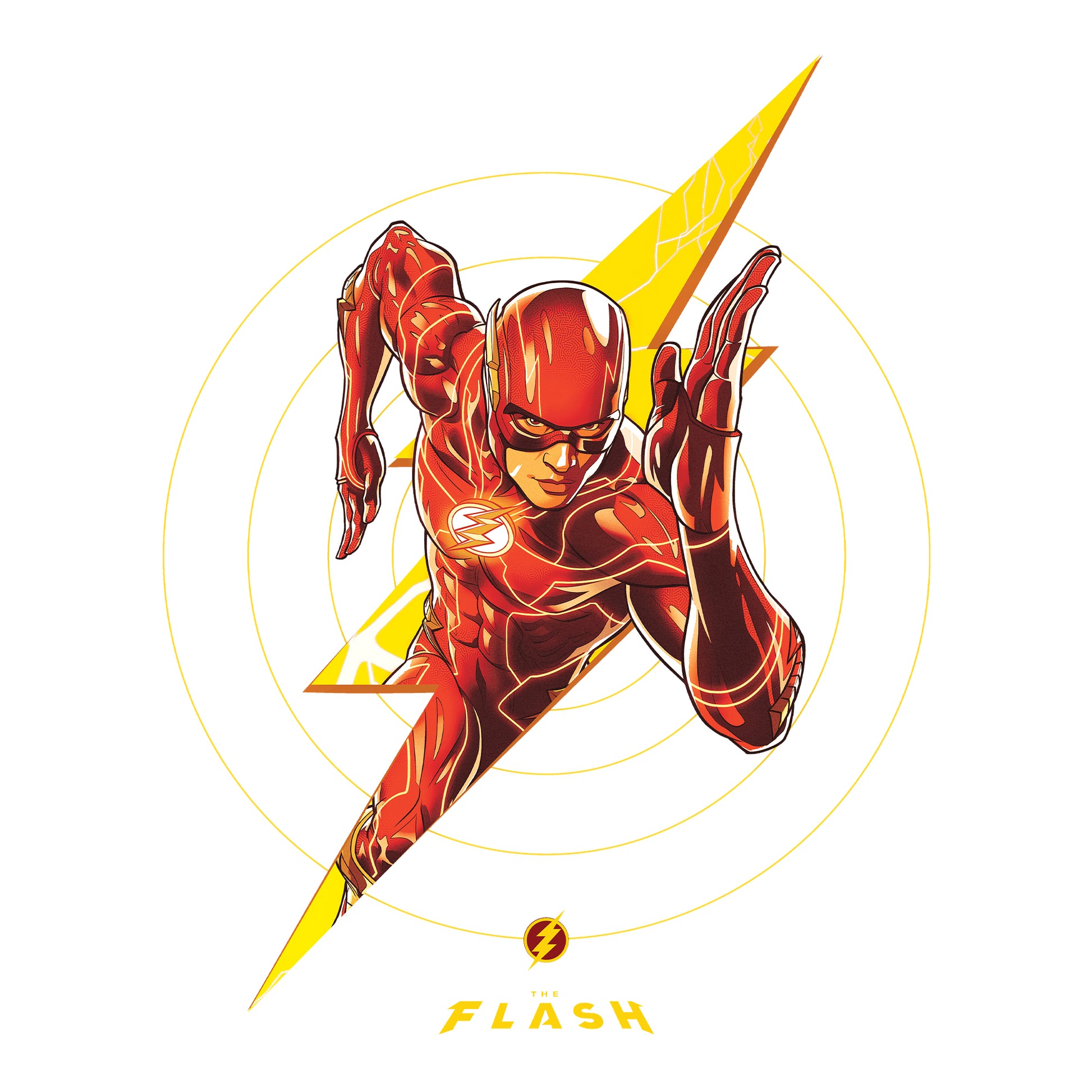 Red - Side - The Flash Unisex Adult Image T-Shirt