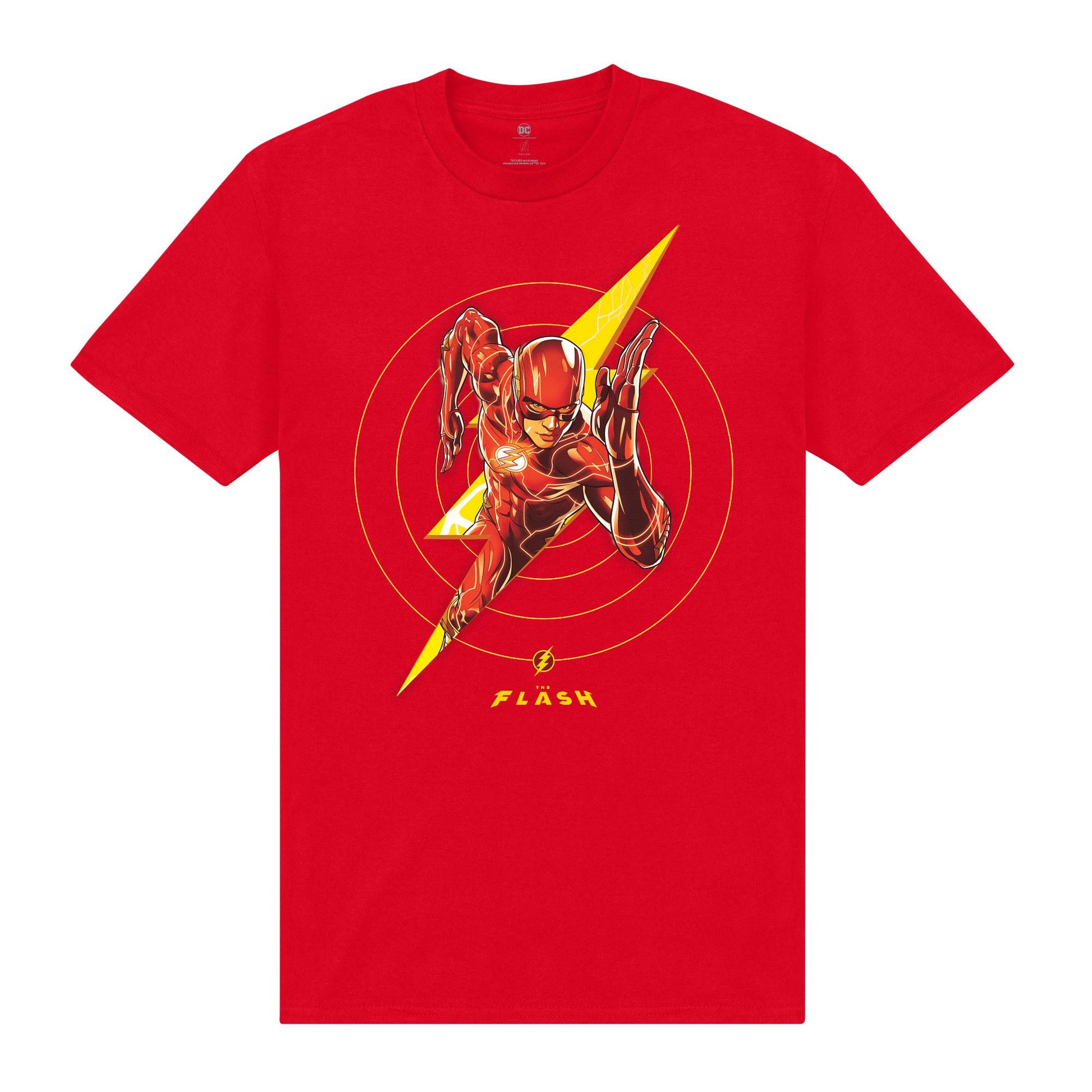 Red - Front - The Flash Unisex Adult Image T-Shirt