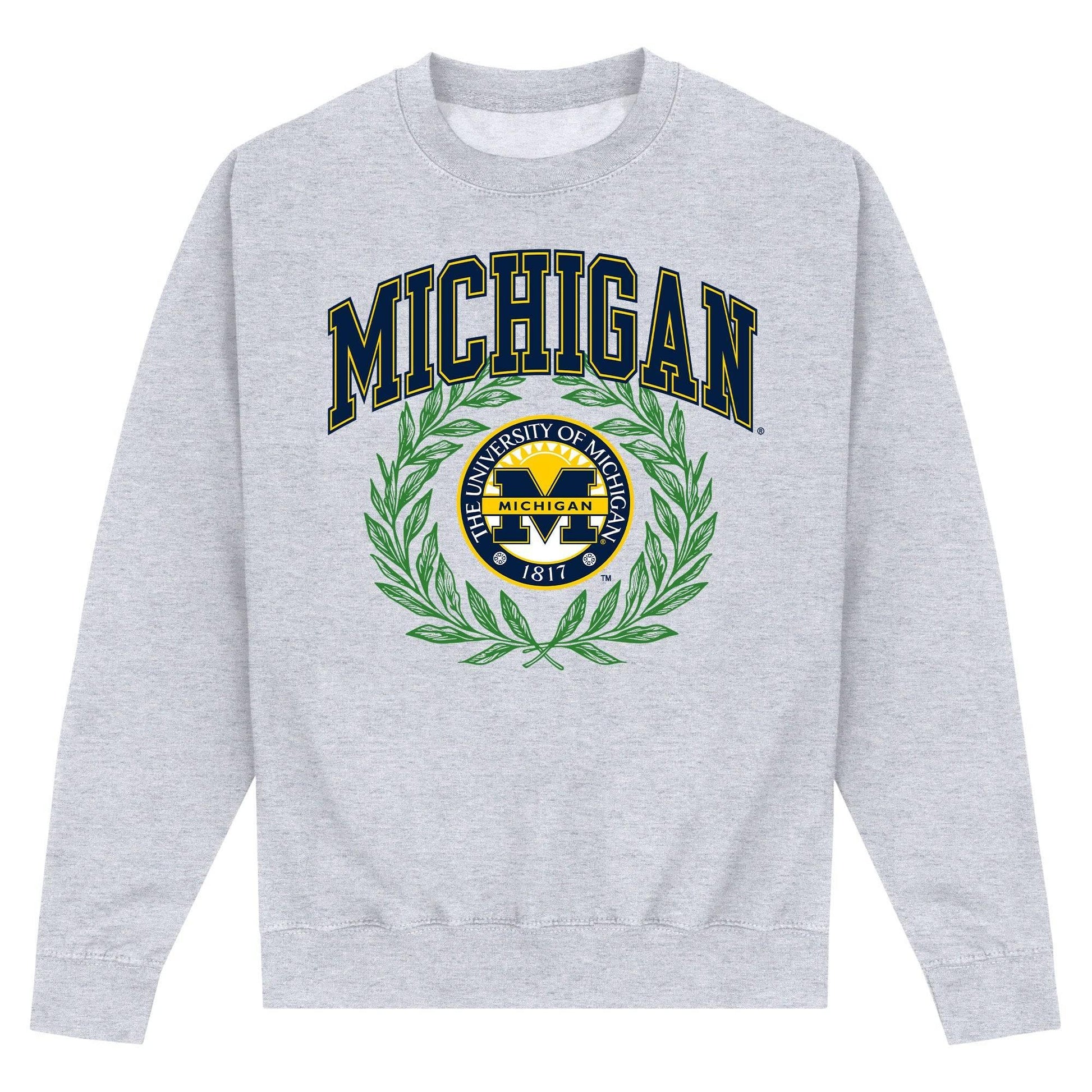 Heather Grey - Front - Park Fields Unisex Adult University of Michigan Sweatshirt