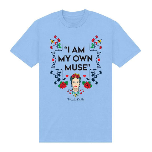 Light Blue - Front - Frida Kahlo Unisex Adult I Am My Own Muse T-Shirt