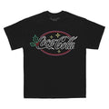 Black - Front - Coca-Cola Unisex Adult Neon Sign T-Shirt