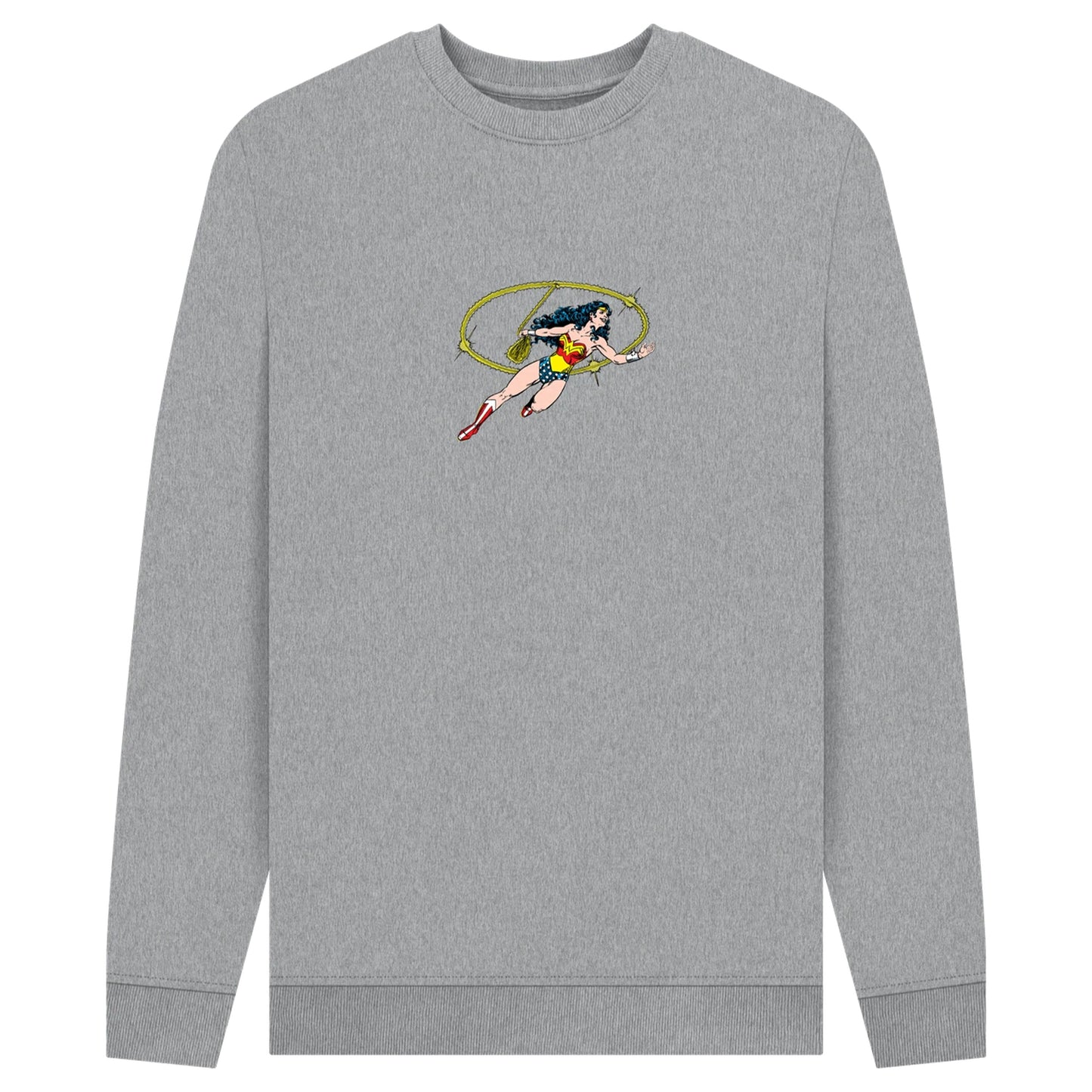 Heather Grey - Front - Wonder Woman Womens-Ladies Lasso Of Truth Sweatshirt