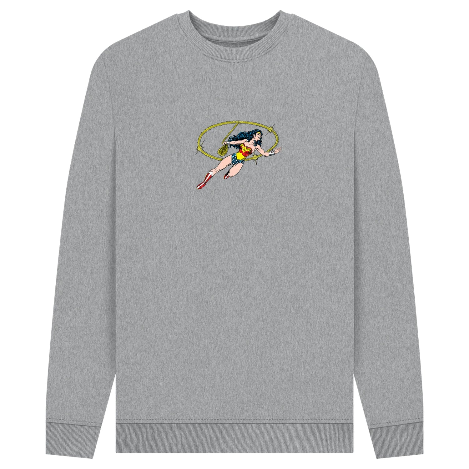 Heather Grey - Front - Wonder Woman Womens-Ladies Lasso Of Truth Sweatshirt