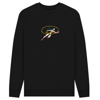 Black - Front - Wonder Woman Womens-Ladies Lasso Of Truth Sweatshirt