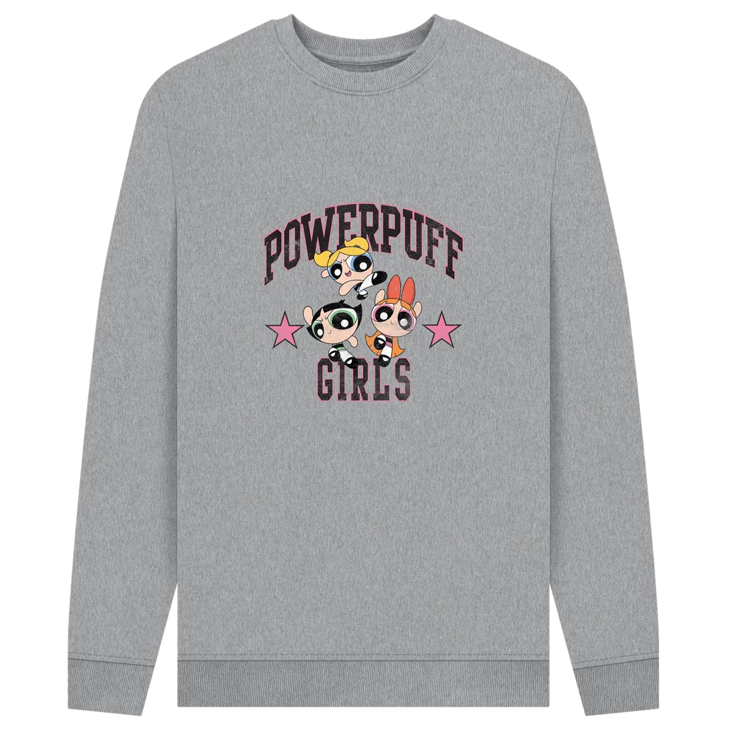 Heather Grey - Front - The Powerpuff Girls Unisex Adult Logo Sweatshirt
