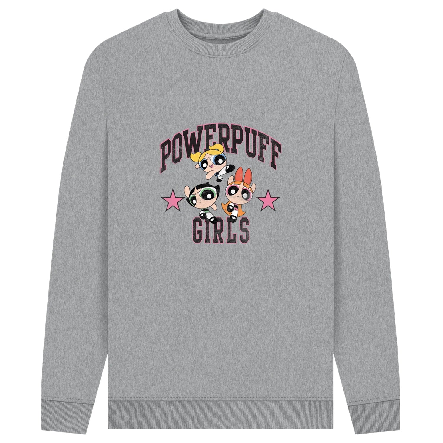 Heather Grey - Front - The Powerpuff Girls Unisex Adult Logo Sweatshirt
