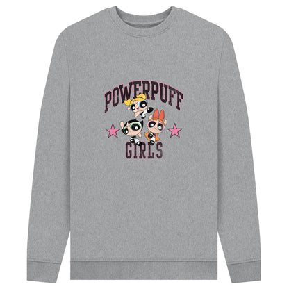 Heather Grey - Front - The Powerpuff Girls Unisex Adult Logo Sweatshirt