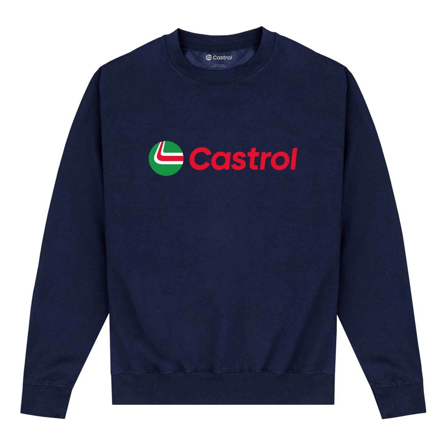 Navy Blue - Front - Castrol Unisex Adult Lock Up Sweatshirt