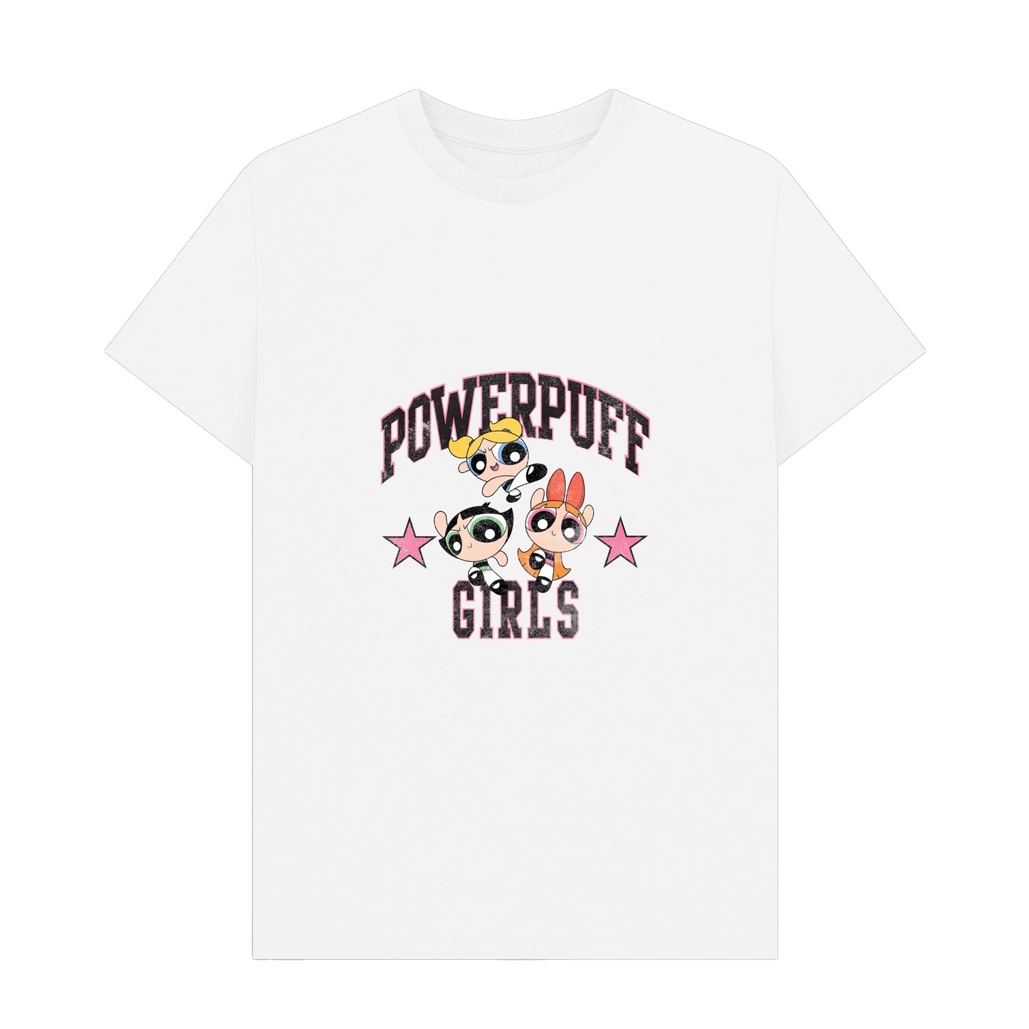 White - Front - The Powerpuff Girls Unisex Adult Logo T-Shirt