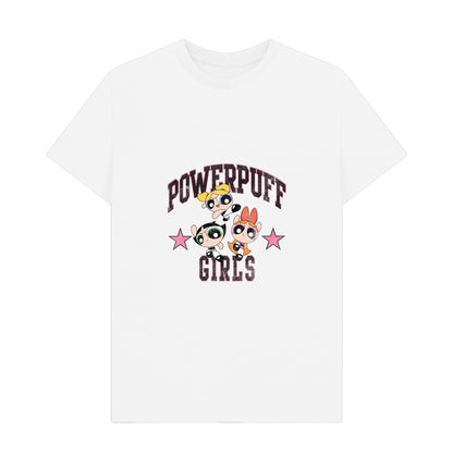 White - Front - The Powerpuff Girls Unisex Adult Logo T-Shirt