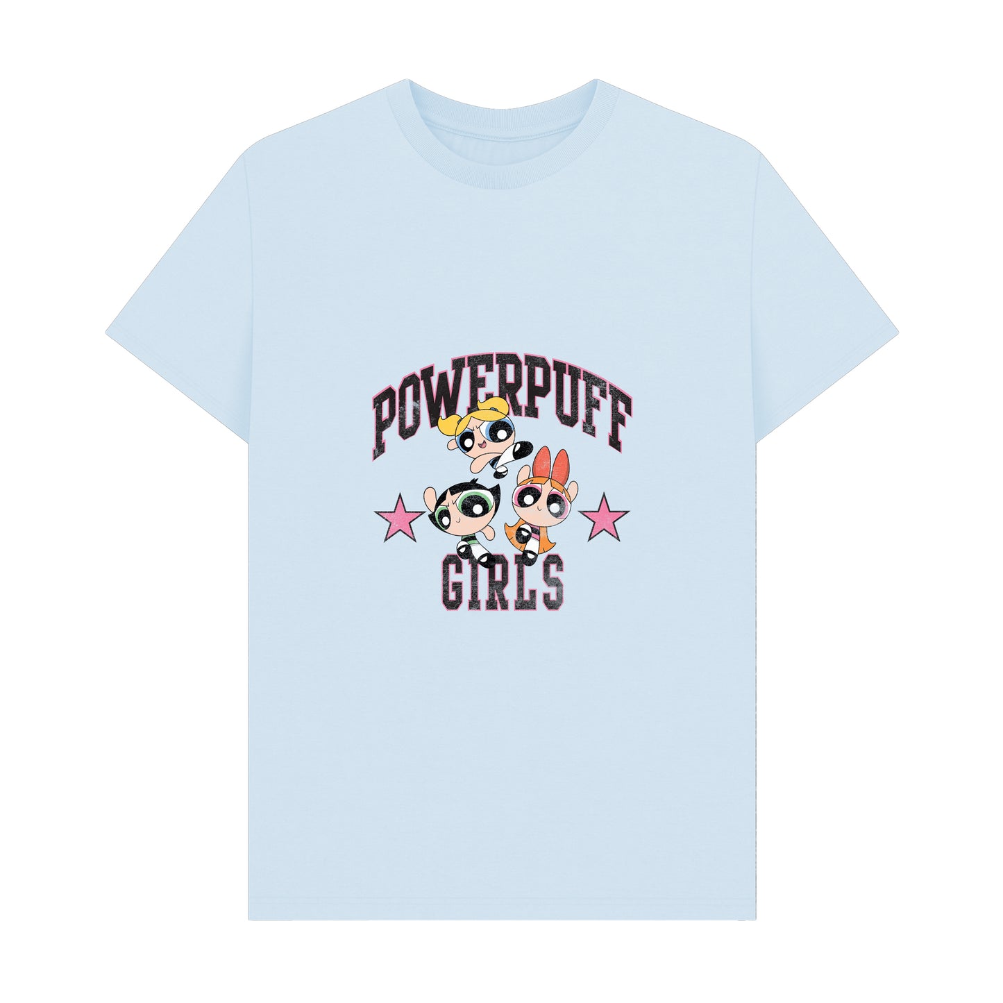 Light Blue - Front - The Powerpuff Girls Unisex Adult Logo T-Shirt