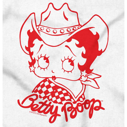 White - Back - Betty Boop Unisex Adult Cowgirl Hoodie