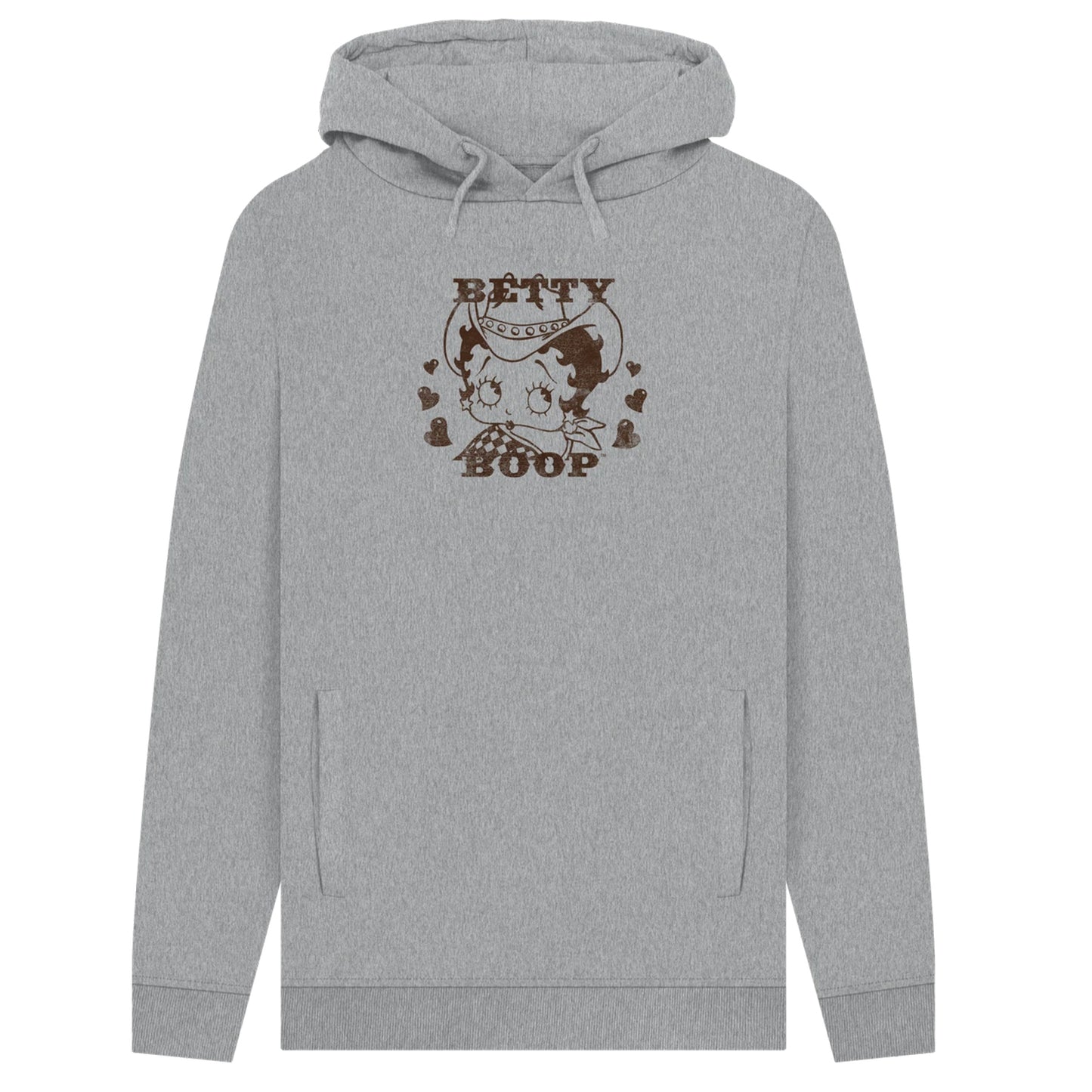 Heather Grey - Front - Betty Boop Unisex Adult Cowgirl Hoodie