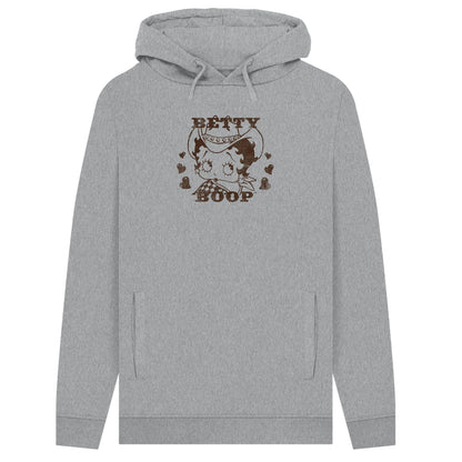 Heather Grey - Front - Betty Boop Unisex Adult Cowgirl Hoodie