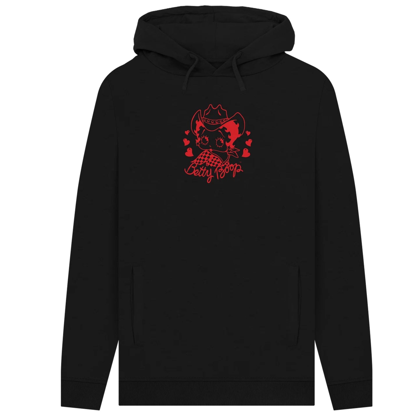 Black - Front - Betty Boop Unisex Adult Country Girl Hoodie