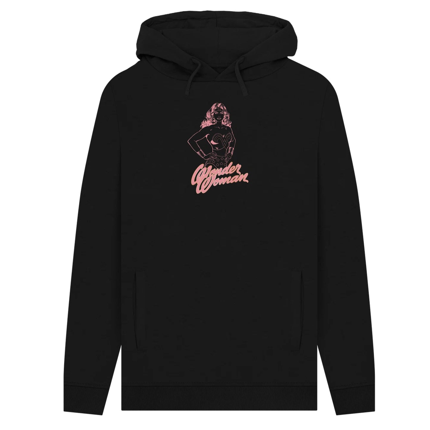 Black - Front - Wonder Woman Unisex Adult Outline Hoodie