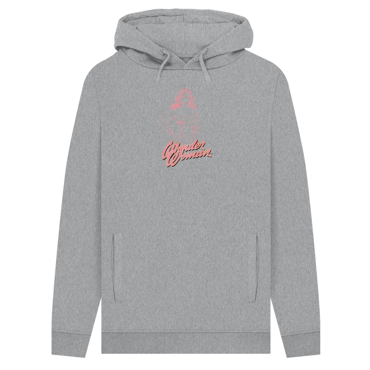 Heather Grey - Front - Wonder Woman Unisex Adult Outline Hoodie