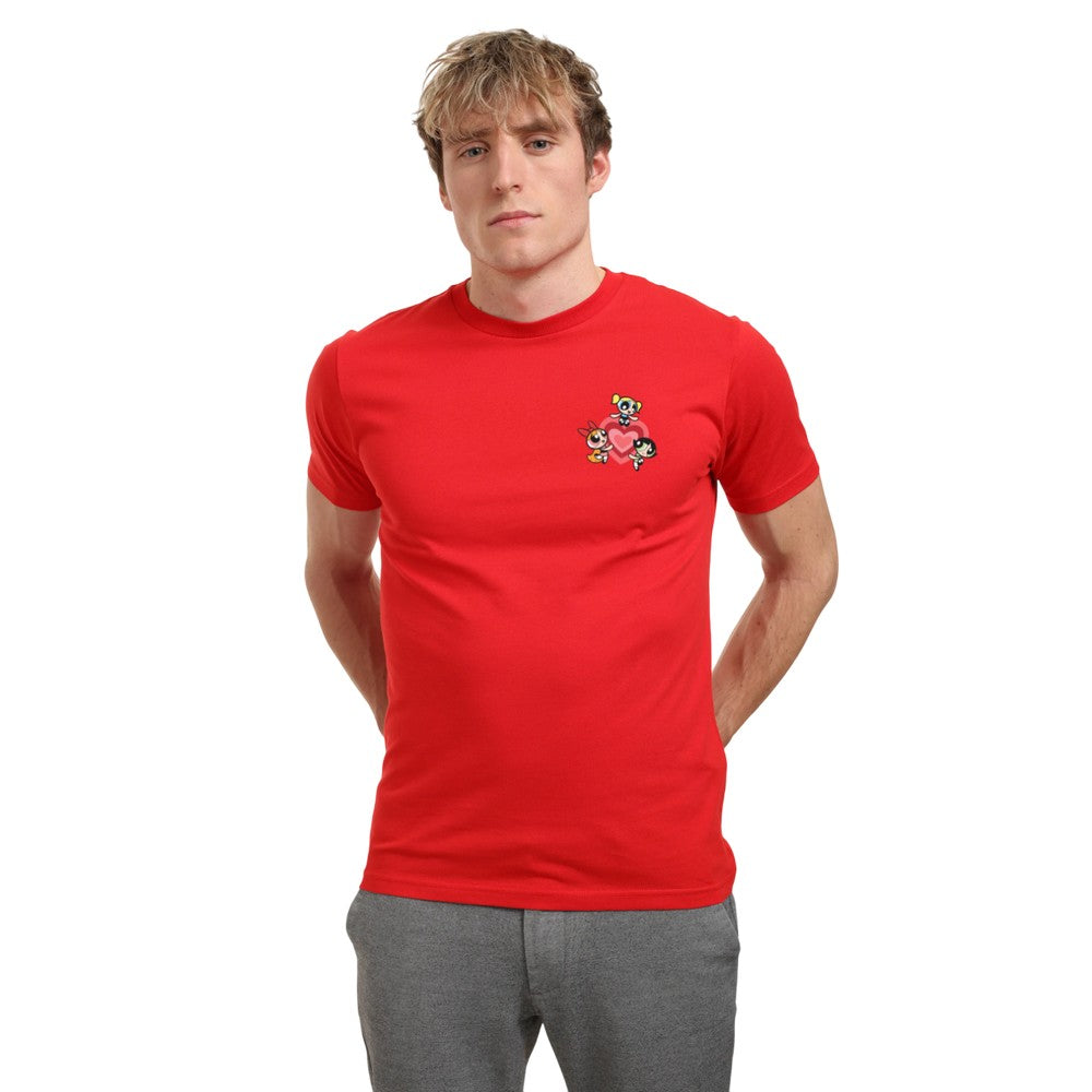 Red - Side - The Powerpuff Girls Unisex Adult Chest T-Shirt