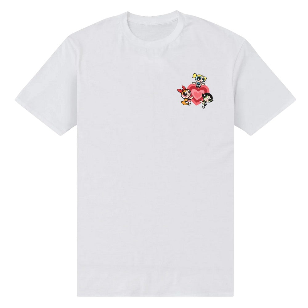White - Front - The Powerpuff Girls Unisex Adult Chest T-Shirt