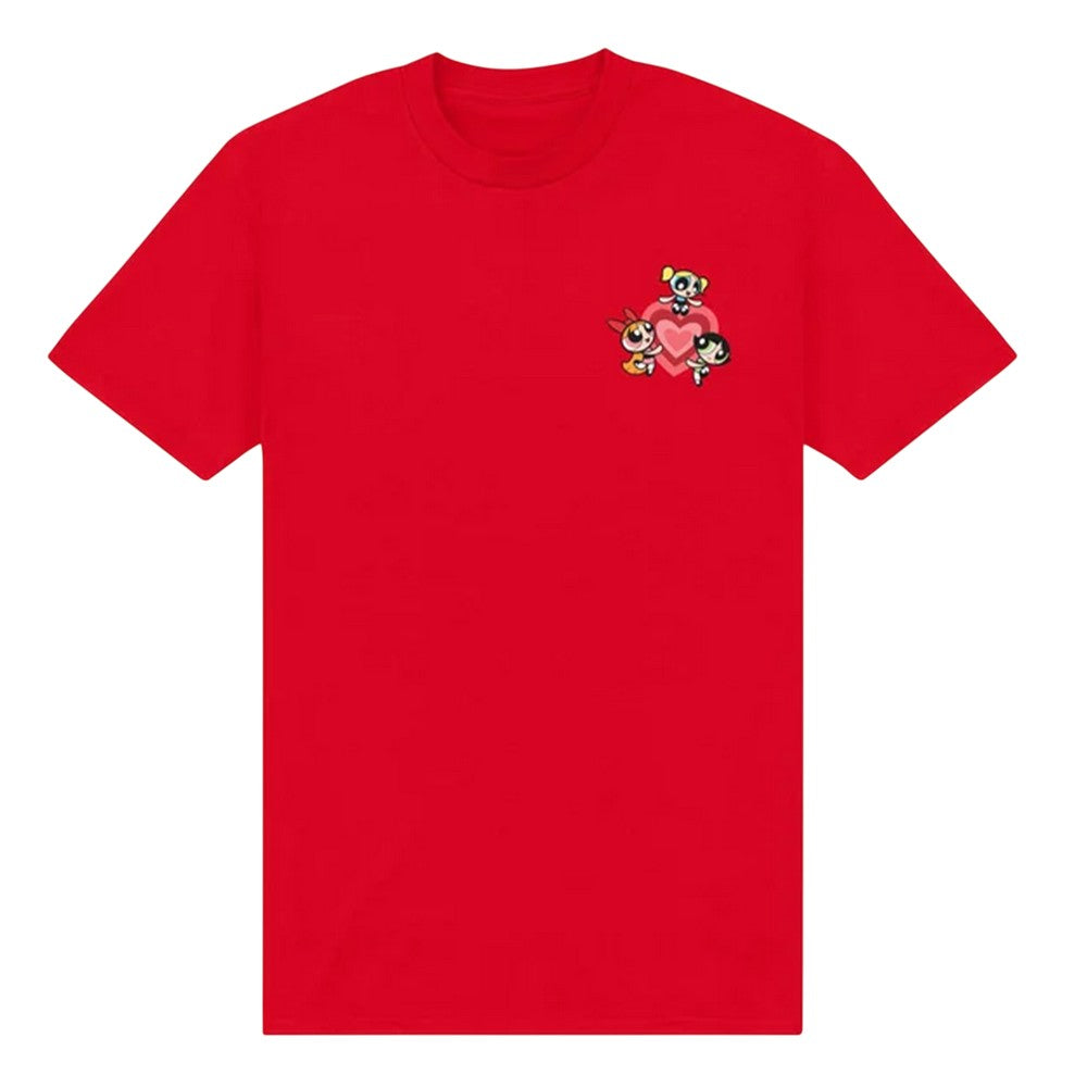 Red - Front - The Powerpuff Girls Unisex Adult Chest T-Shirt