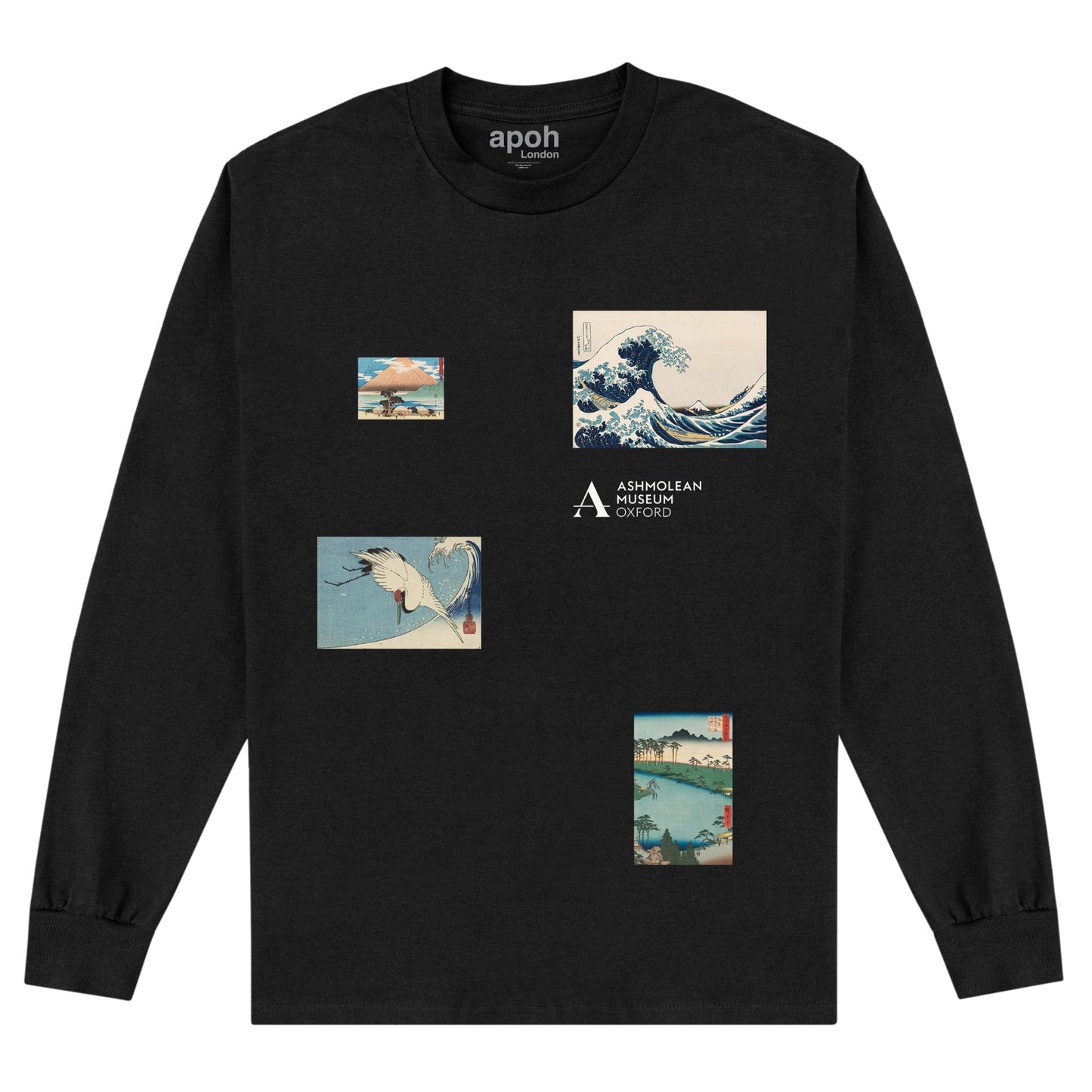 Black - Front - Ashmolean Museum Unisex Adult Collage Vintage Sweatshirt