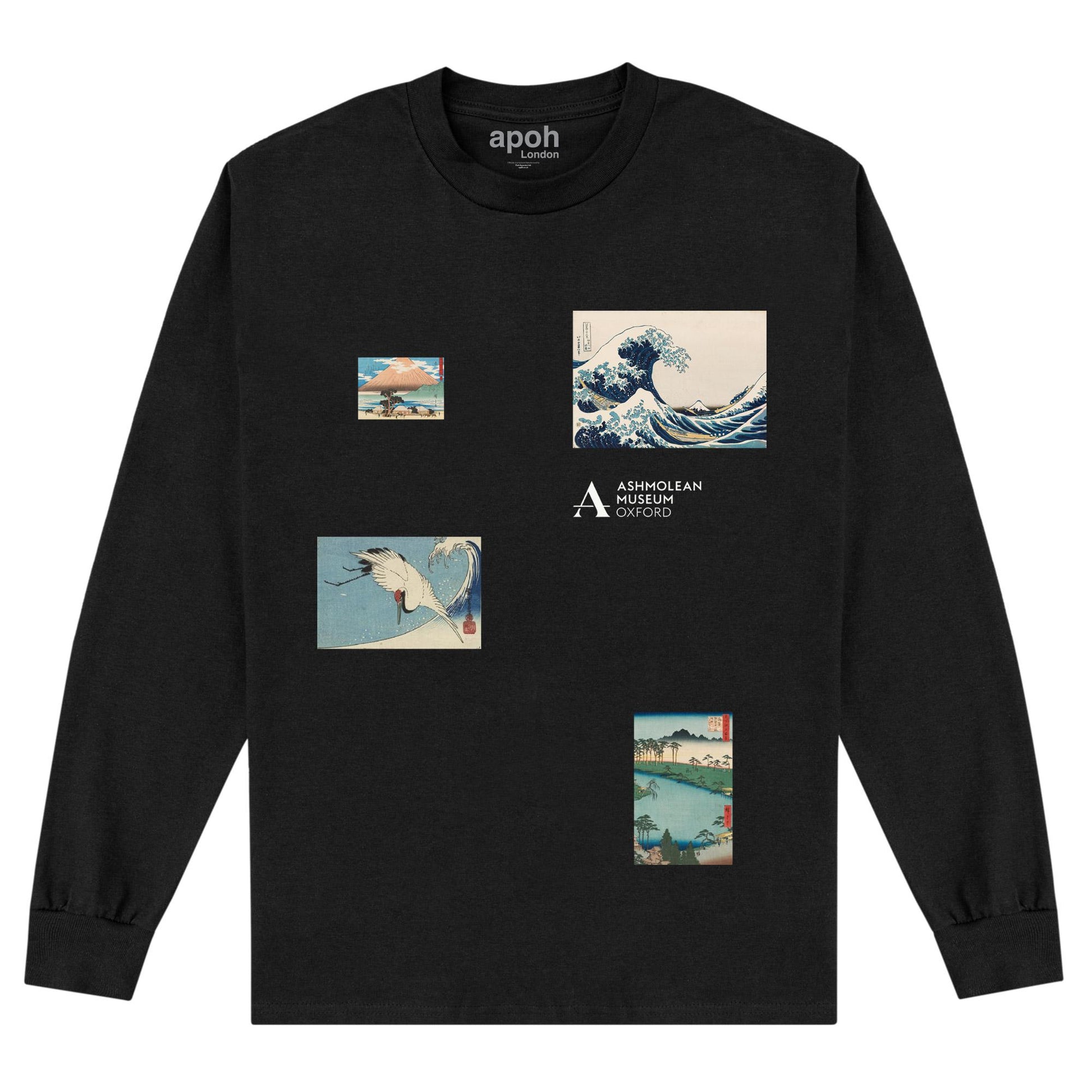 Black - Front - Ashmolean Museum Unisex Adult Collage Vintage Sweatshirt