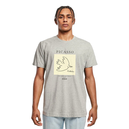 Charcoal - Side - Apoh Unisex Adult Dove Picasso T-Shirt