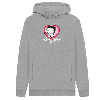Heather Grey - Front - Betty Boop Unisex Adult Blow A Kiss Hoodie