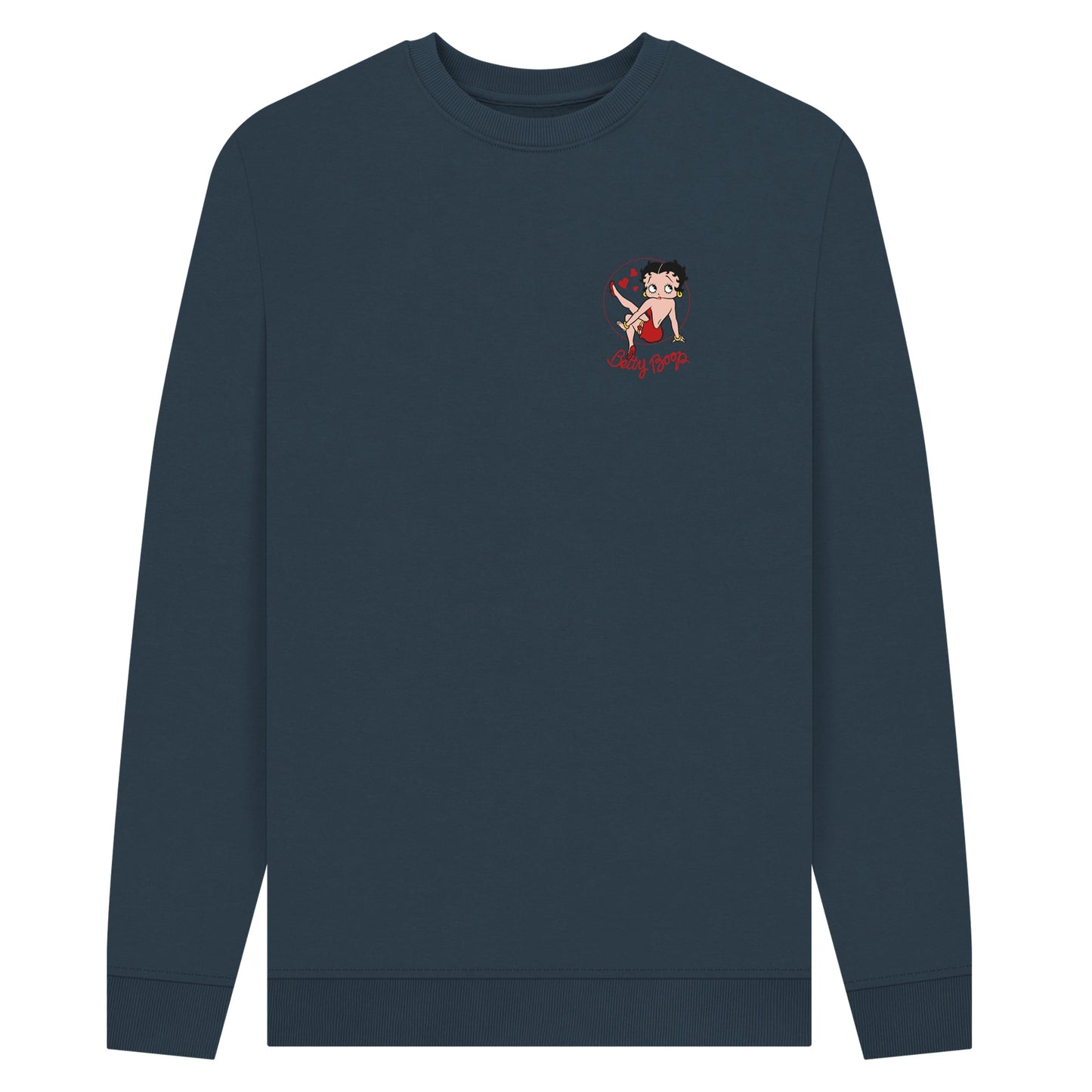 Navy - Front - Betty Boop Unisex Adult Strike A Pose Sweatshirt