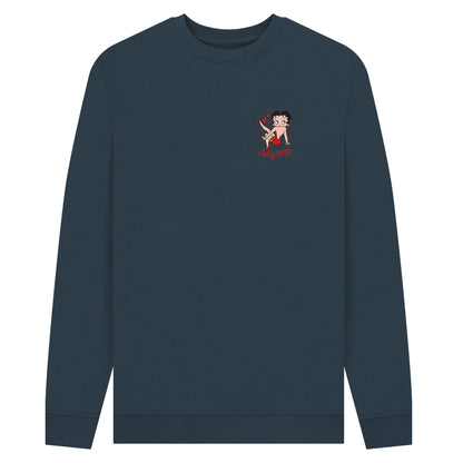 Navy - Front - Betty Boop Unisex Adult Strike A Pose Sweatshirt