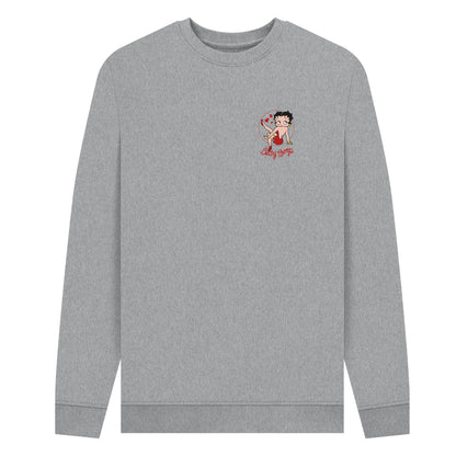 Heather Grey - Front - Betty Boop Unisex Adult Strike A Pose Sweatshirt