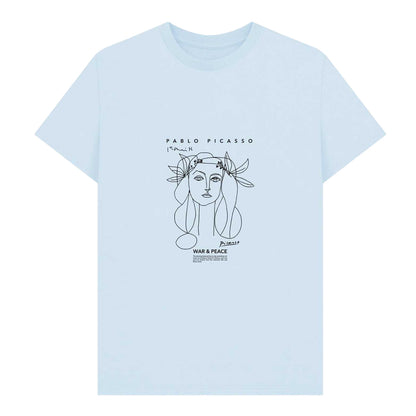 Light Blue - Front - Picasso Unisex Adult War & Peace T-Shirt