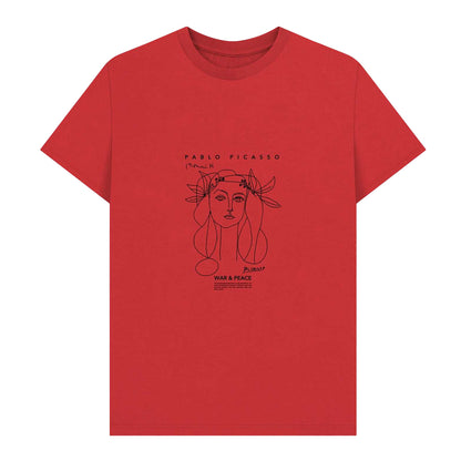 Red - Front - Picasso Unisex Adult War & Peace T-Shirt