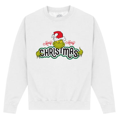 White - Front - The Grinch Unisex Adult Merry Christmas Sweatshirt