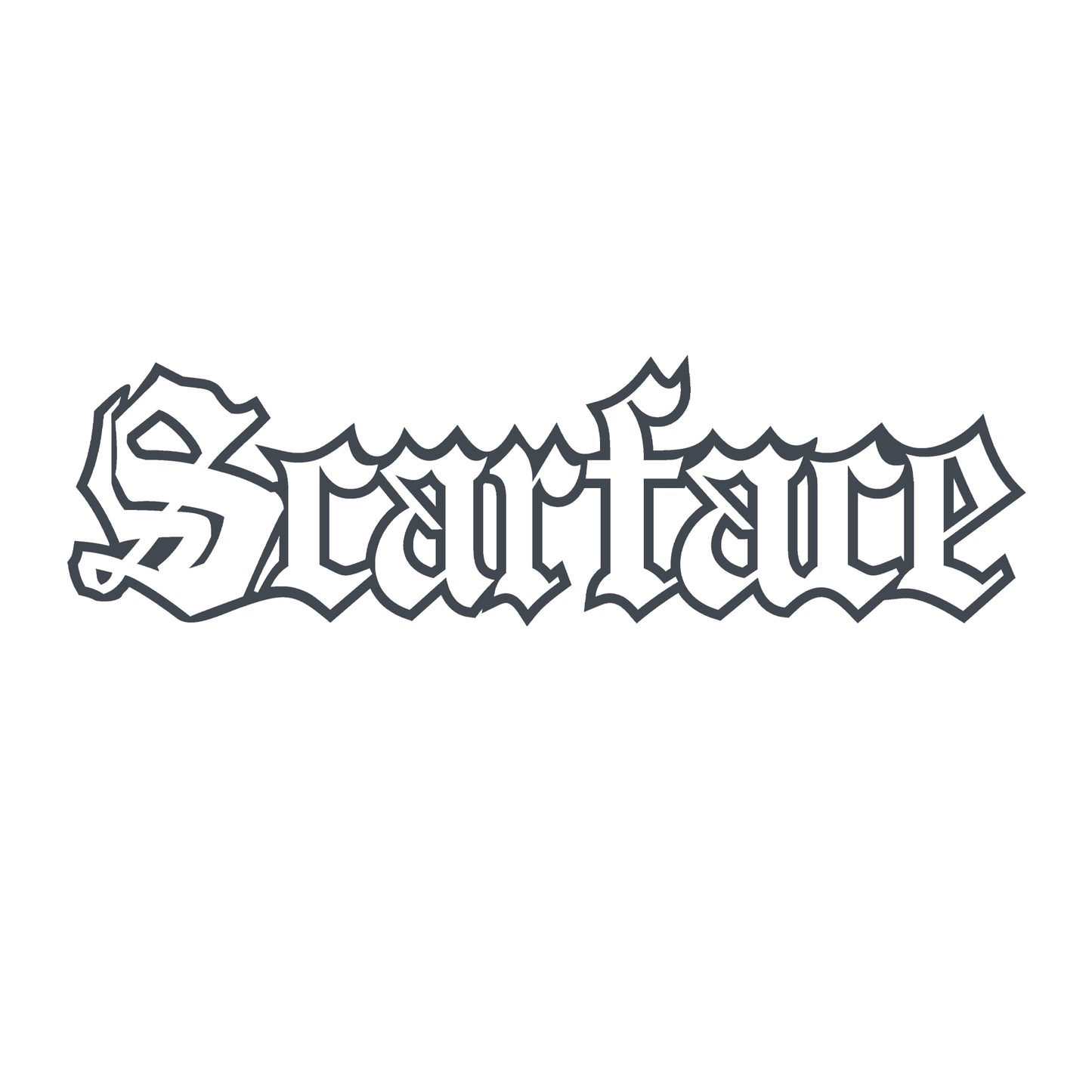 Light Blue - Side - Scarface Unisex Adult Typography T-Shirt