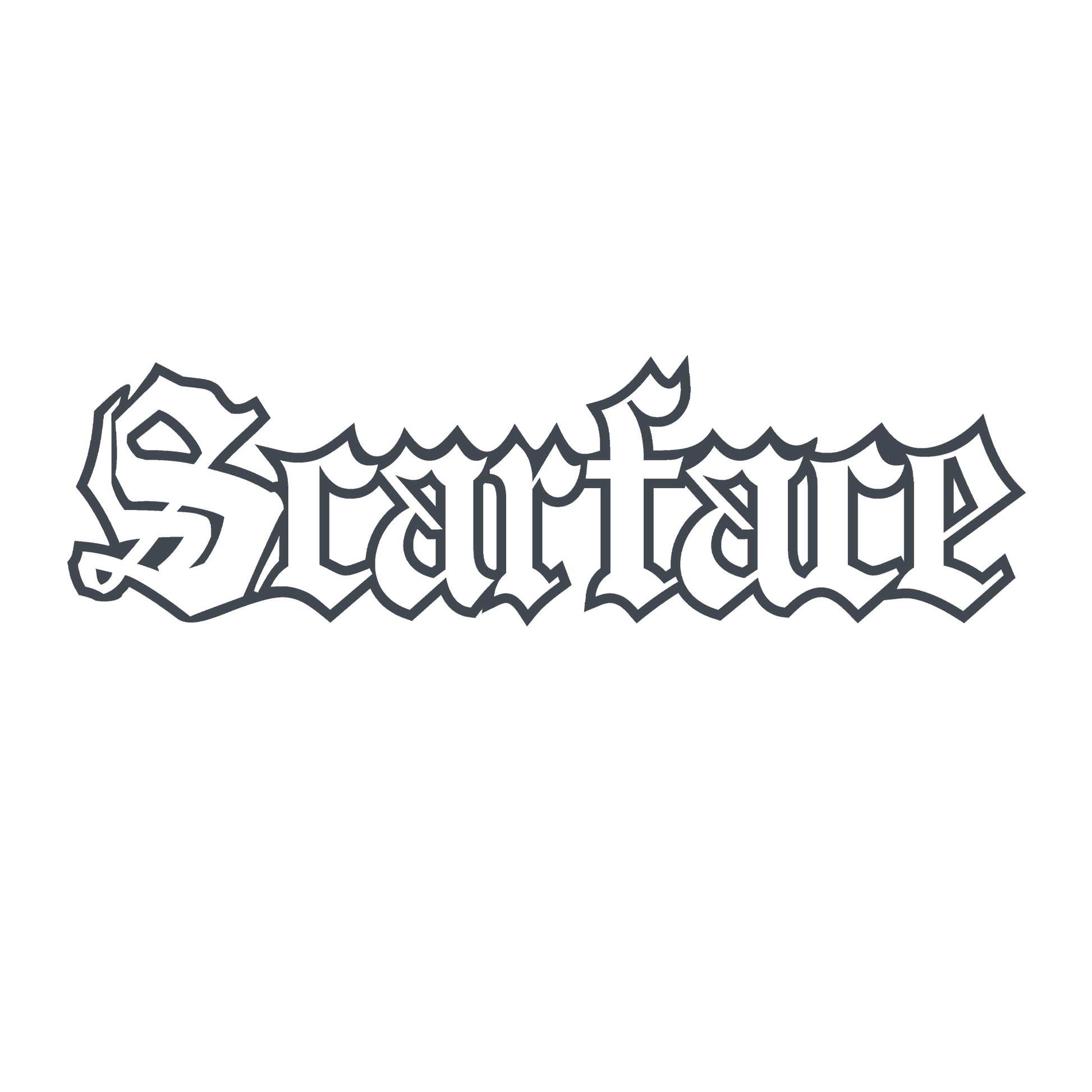 Light Blue - Side - Scarface Unisex Adult Typography T-Shirt