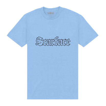 Light Blue - Front - Scarface Unisex Adult Typography T-Shirt