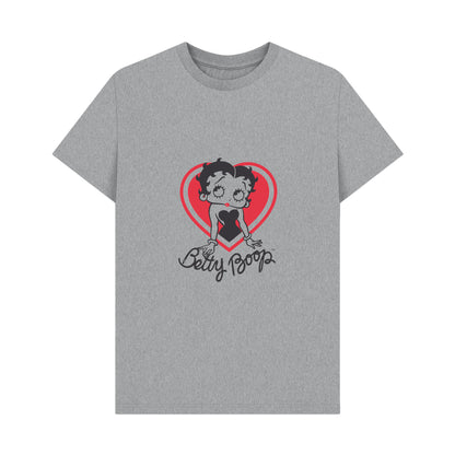 Heather Grey - Front - Betty Boop Unisex Adult Heart T-Shirt