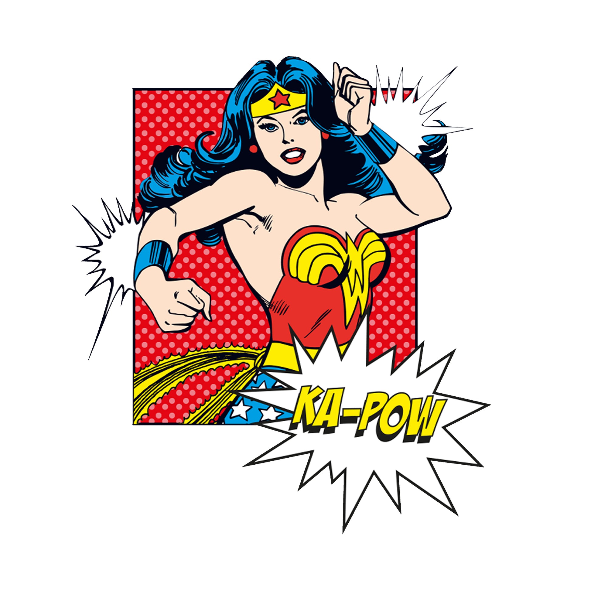 Heather Grey - Side - Wonder Woman Unisex Adult Ka-Pow T-Shirt