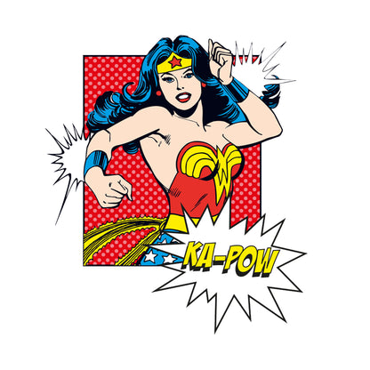 Heather Grey - Side - Wonder Woman Unisex Adult Ka-Pow T-Shirt