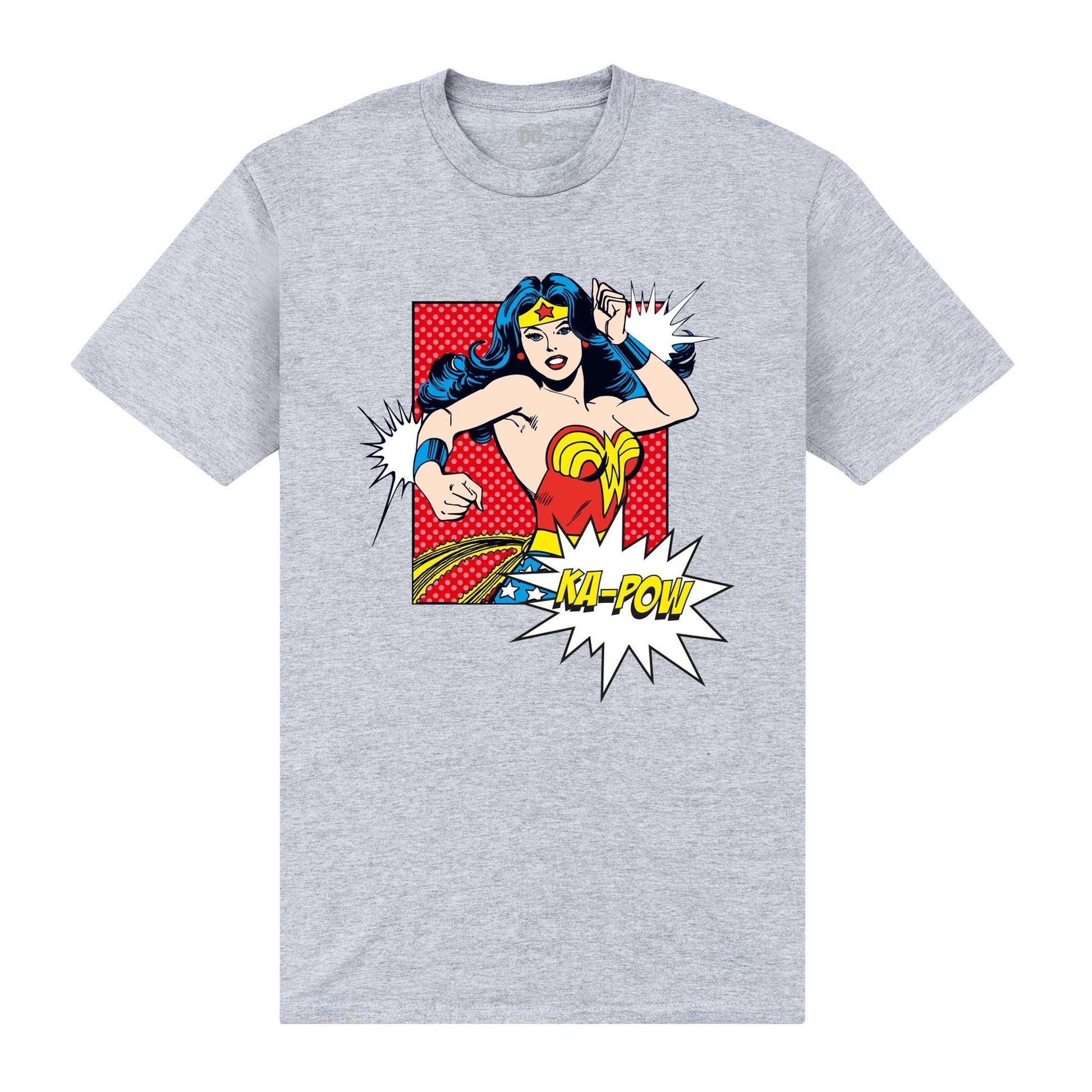 Heather Grey - Front - Wonder Woman Unisex Adult Ka-Pow T-Shirt