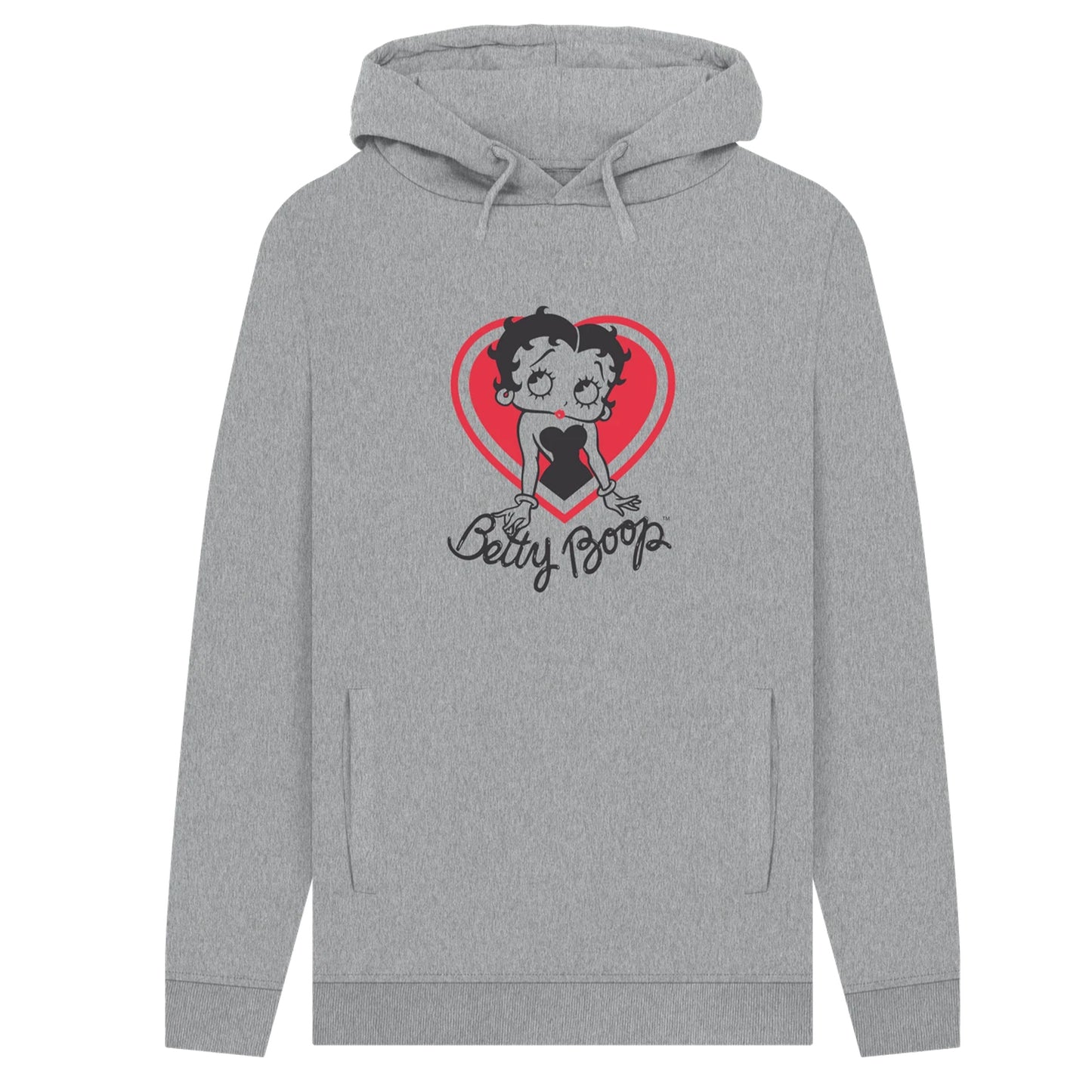 Heather Grey - Front - Betty Boop Unisex Adult Heart Hoodie