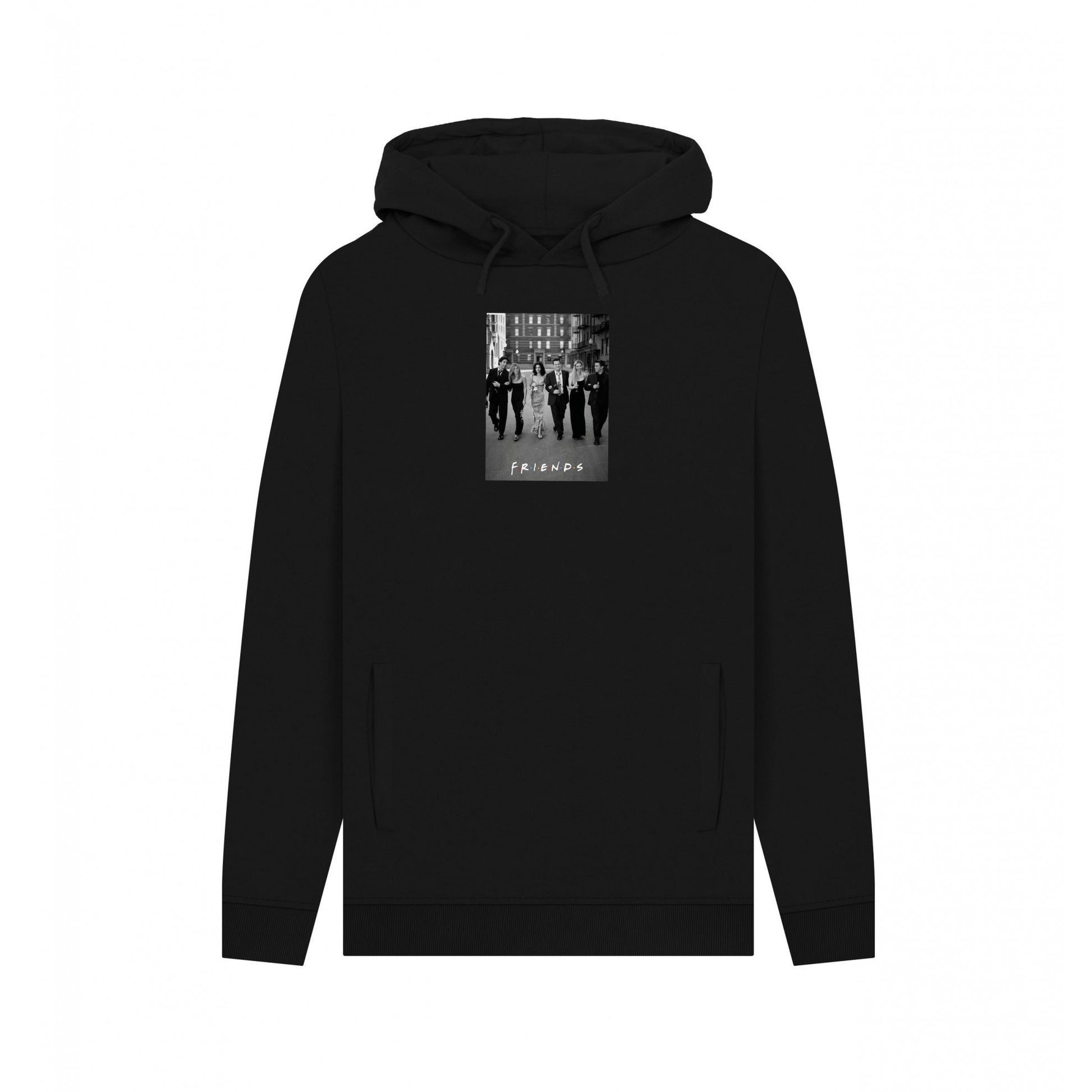 Black - Front - Friends Unisex Adult Poster Hoodie
