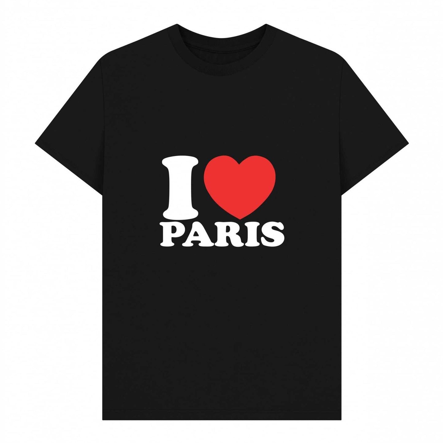 Black - Front - Apoh Unisex Adult I Heart Paris T-Shirt
