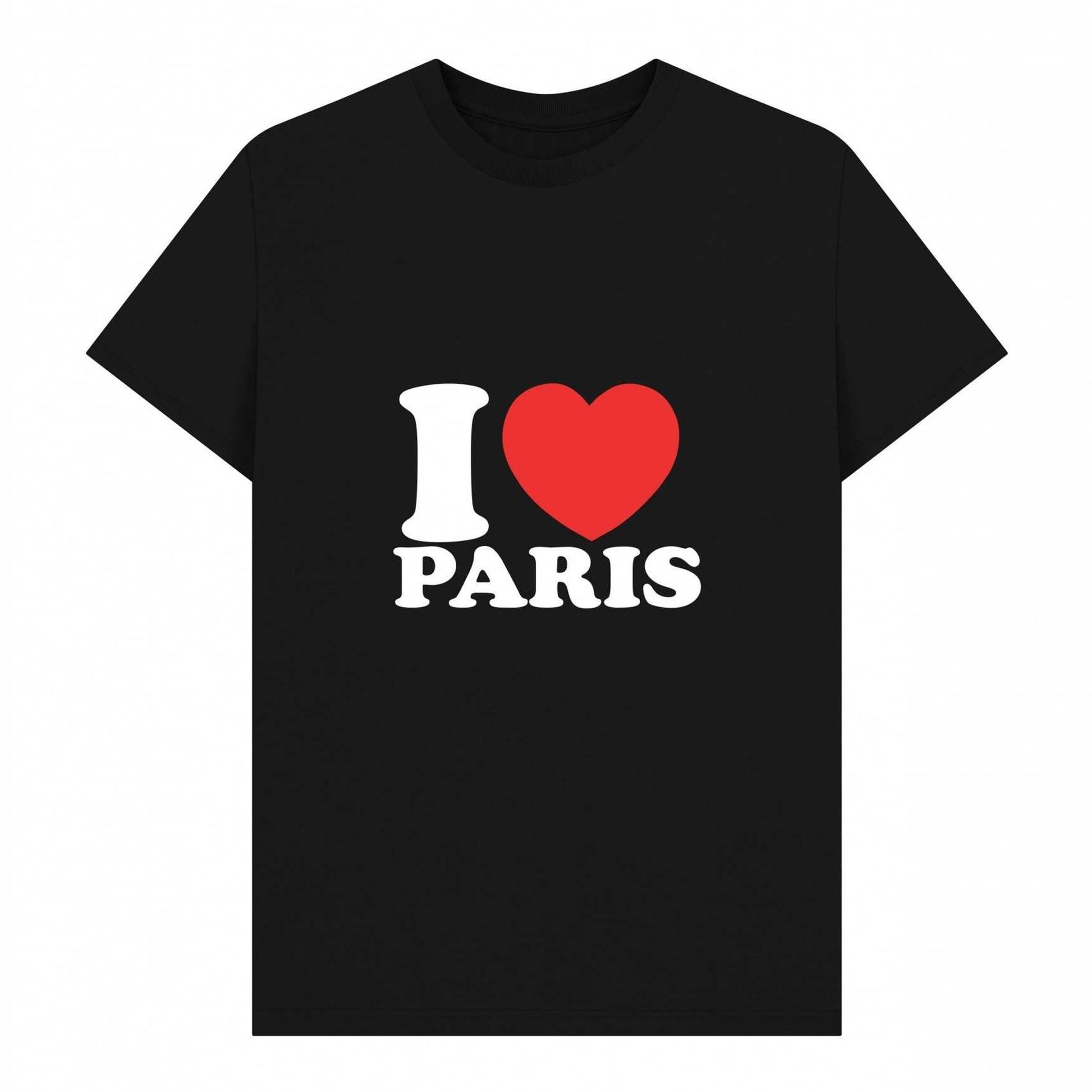 Black - Front - Apoh Unisex Adult I Heart Paris T-Shirt