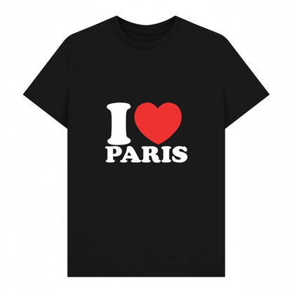 Black - Front - Apoh Unisex Adult I Heart Paris T-Shirt