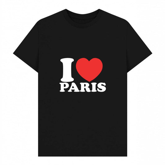 Black - Front - Apoh Unisex Adult I Heart Paris T-Shirt