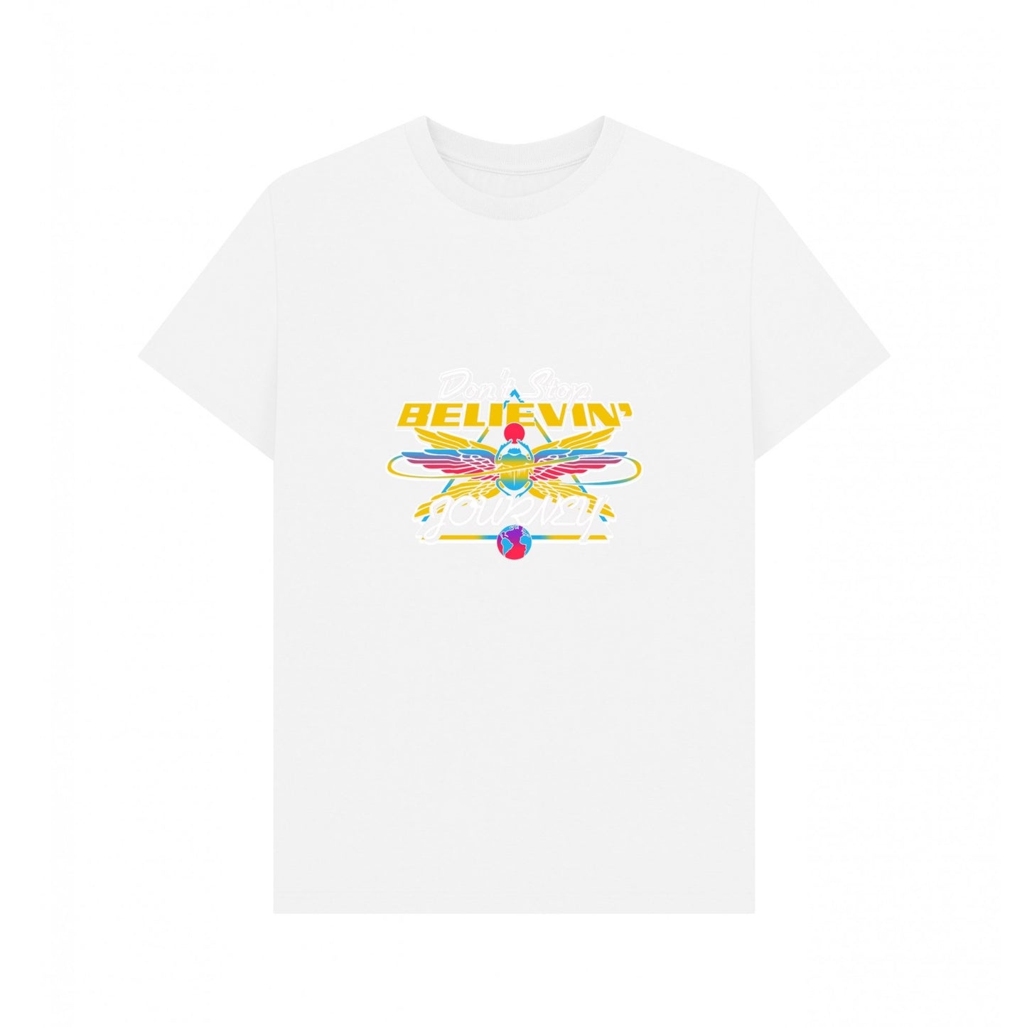 White - Front - Journey Unisex Adult Wings T-Shirt