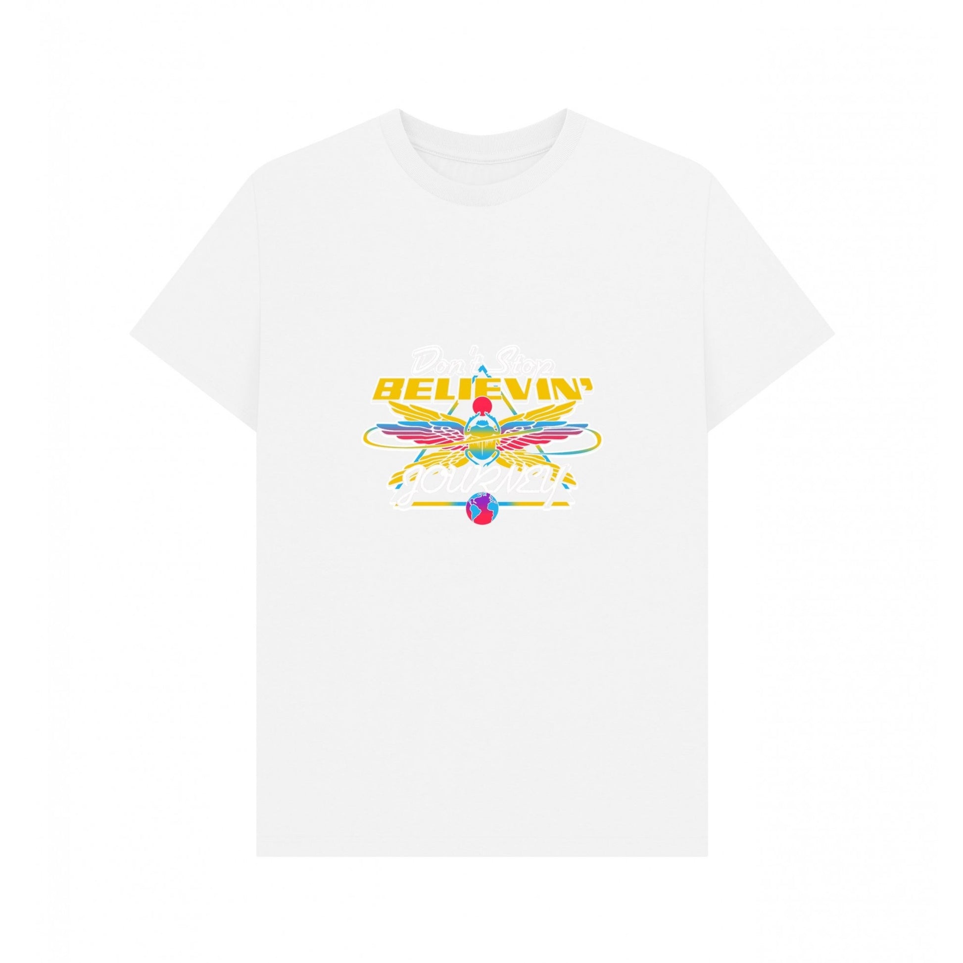 White - Front - Journey Unisex Adult Wings T-Shirt