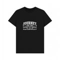 Black - Front - Journey Unisex Adult Faithfully T-Shirt